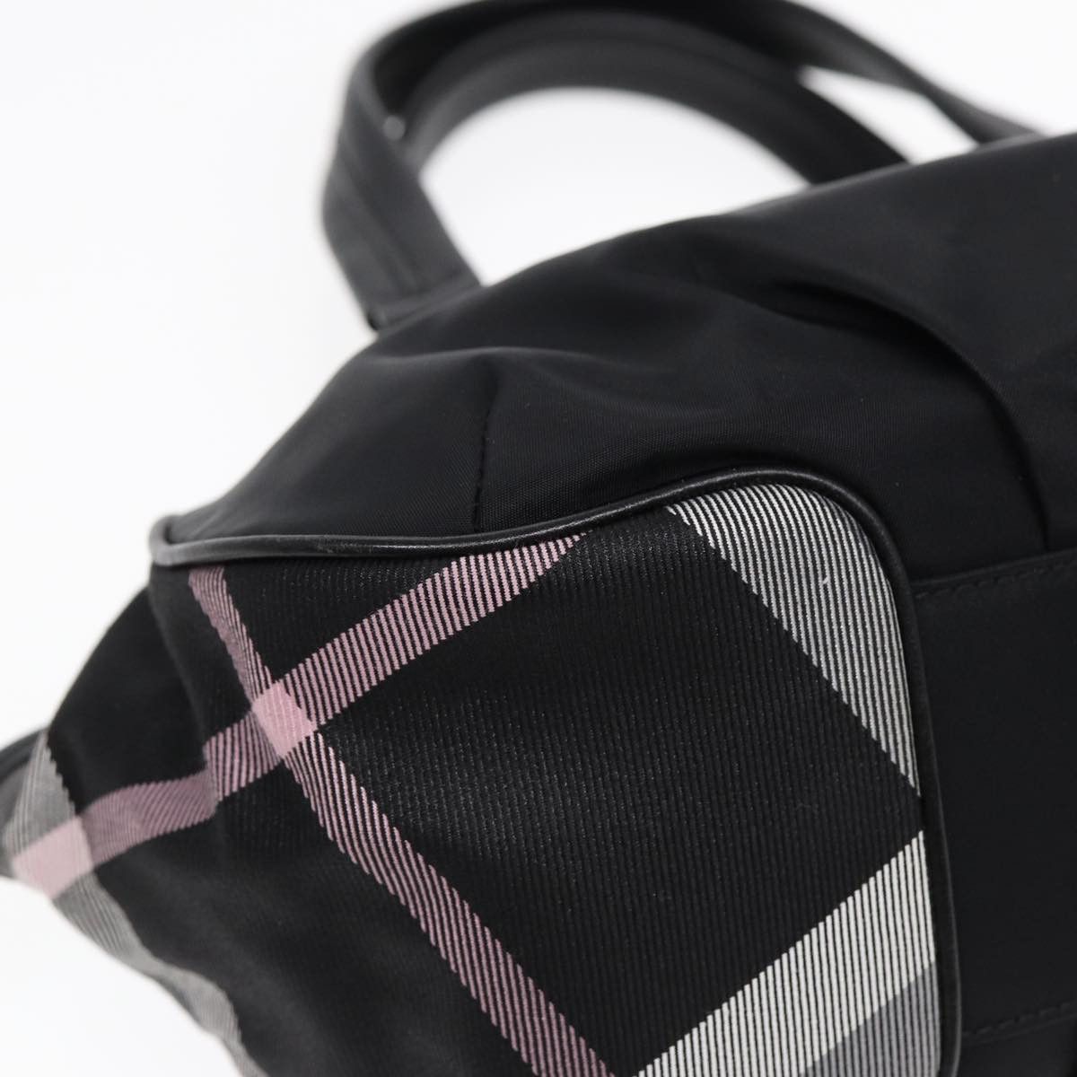 Burberry Nova Check Black Canvas Handbag (Pre-Owned) Size ONE SIZE - 7 Thumbnail