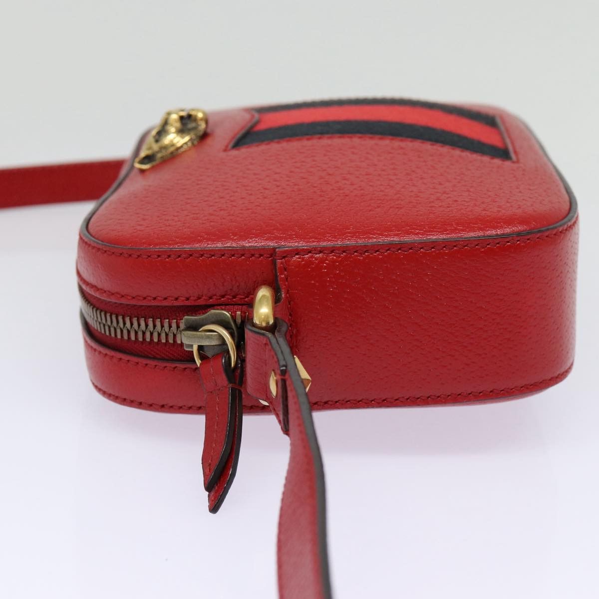 Gucci Animalier Red Leather Shoulder Bag (Pre-Owned) Size ONE SIZE - 3 Thumbnail