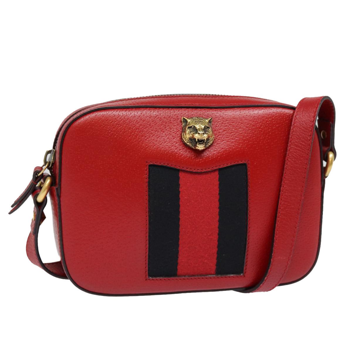 Gucci Animalier Red Leather Shoulder Bag (Pre-Owned) Size ONE SIZE - 15 Thumbnail