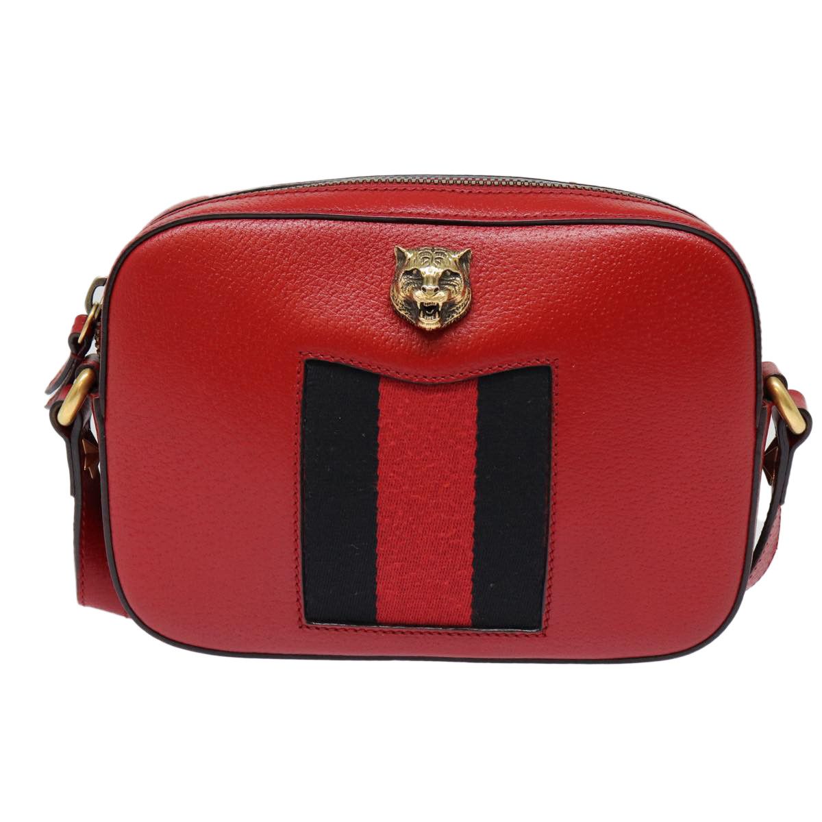 Gucci Animalier Red Leather Shoulder Bag (Pre-Owned) Size ONE SIZE - 17 Thumbnail