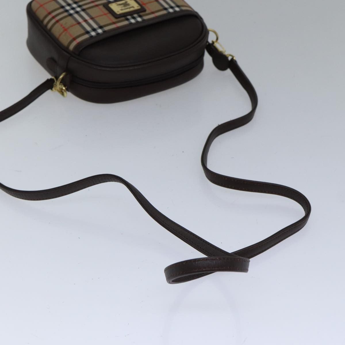 Burberry Nova Check Beige Canvas Shoulder Bag (Pre-Owned) Size ONE SIZE - 12 Thumbnail