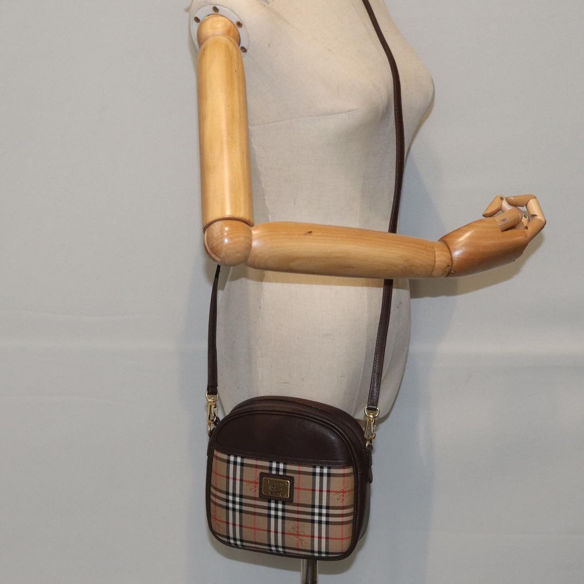 Burberry Nova Check Beige Canvas Shoulder Bag (Pre-Owned) Size ONE SIZE - 8 Thumbnail