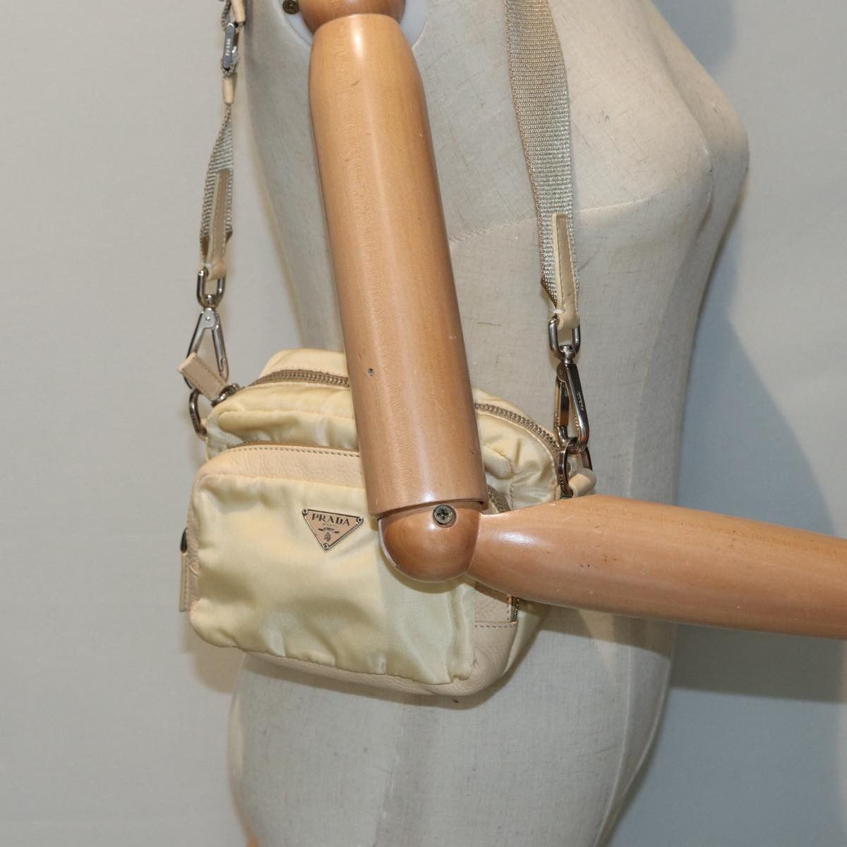Prada Tessuto Beige Synthetic Clutch Bag (Pre-Owned) Size ONE SIZE - 11 Thumbnail