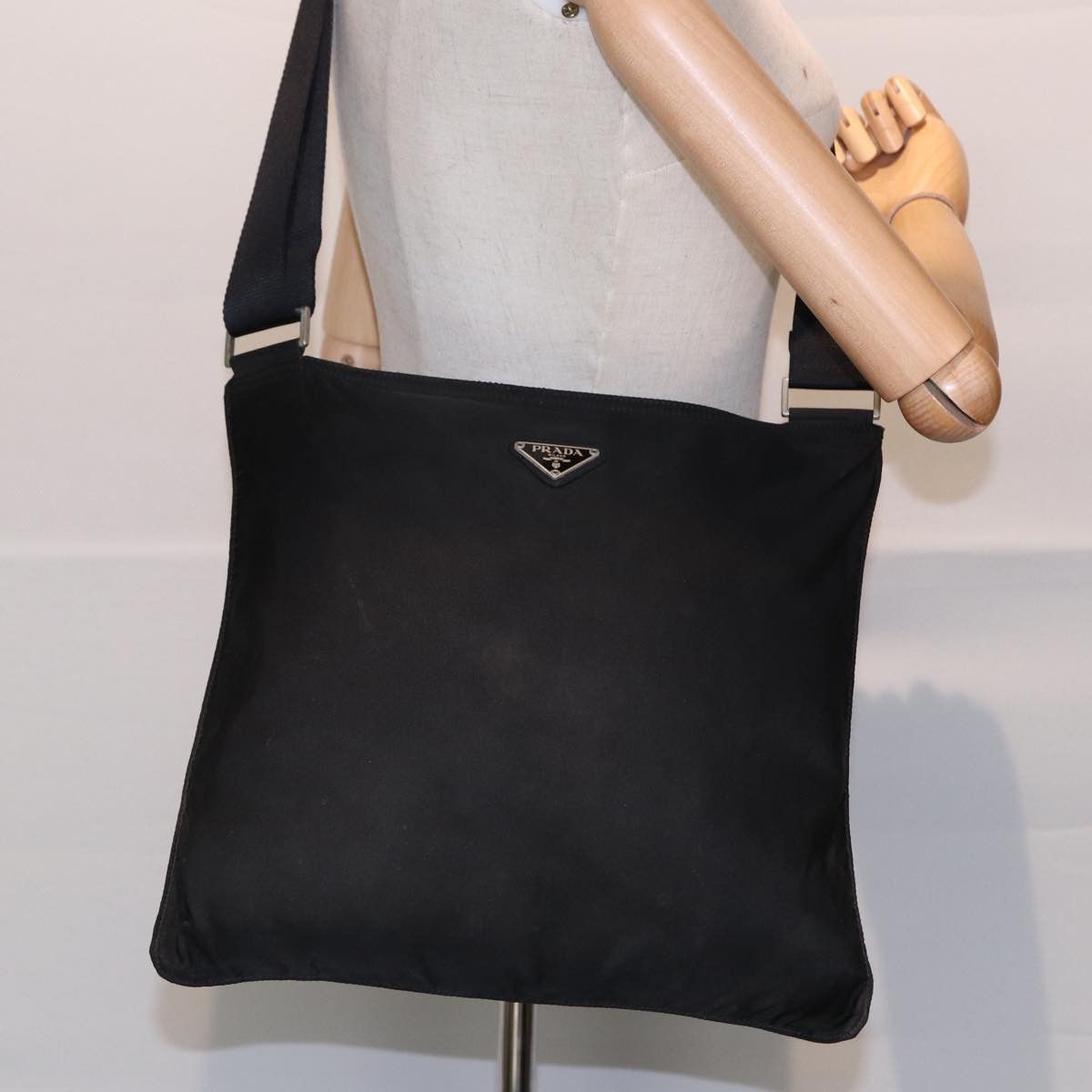 Prada Tessuto Black Synthetic Shoulder Bag (Pre-Owned) Size ONE SIZE - 9 Thumbnail