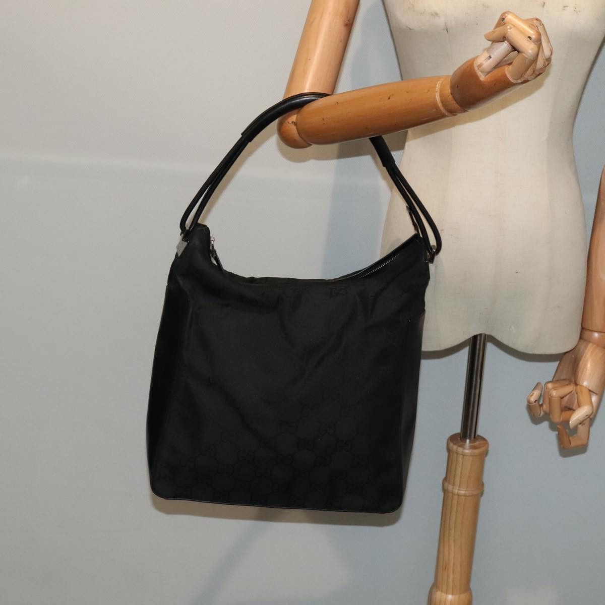Gucci Gg Canvas Black Synthetic Shoulder Bag (Pre-Owned) Size ONE SIZE - 11 Thumbnail