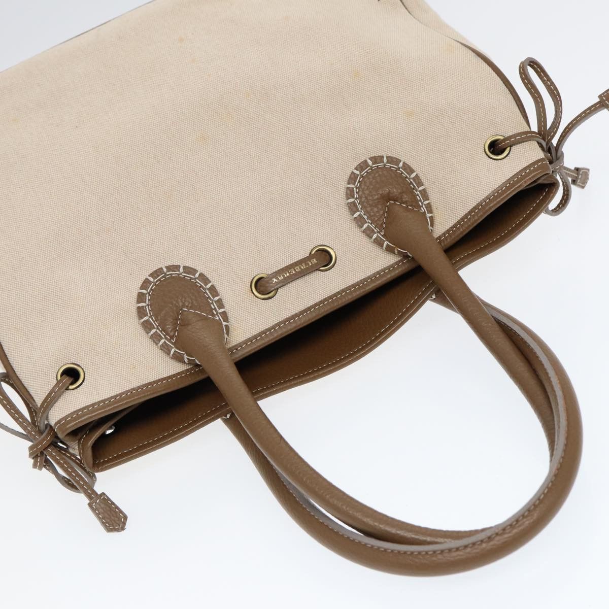 Burberry Beige Canvas Handbag (Pre-Owned) Size ONE SIZE - 13 Thumbnail