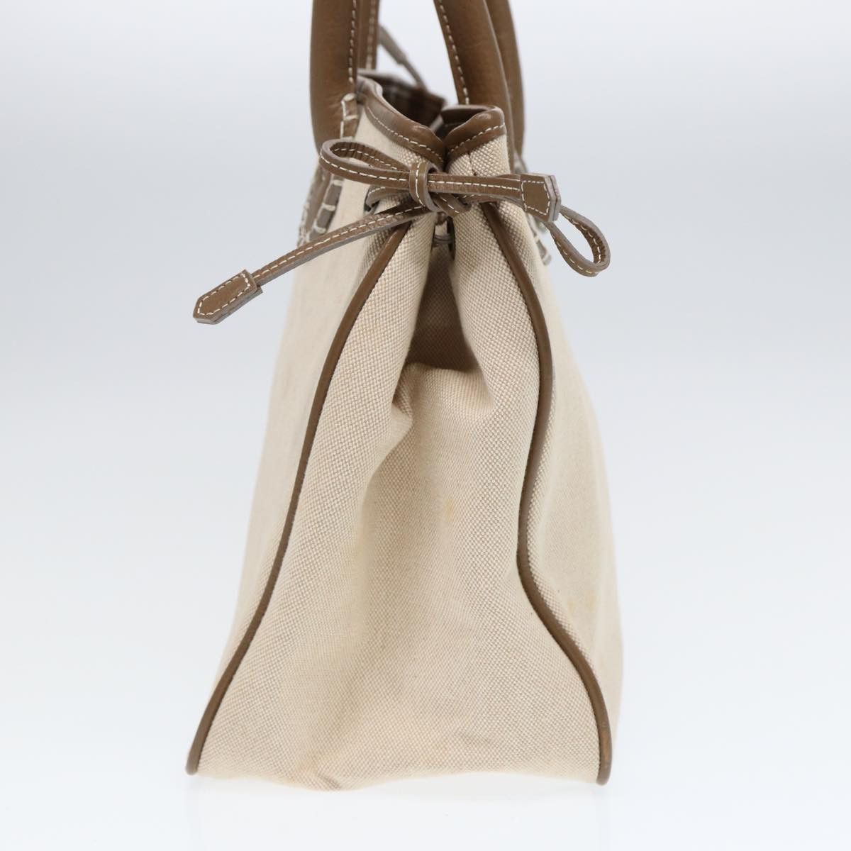 Burberry Beige Canvas Handbag (Pre-Owned) Size ONE SIZE - 12 Thumbnail
