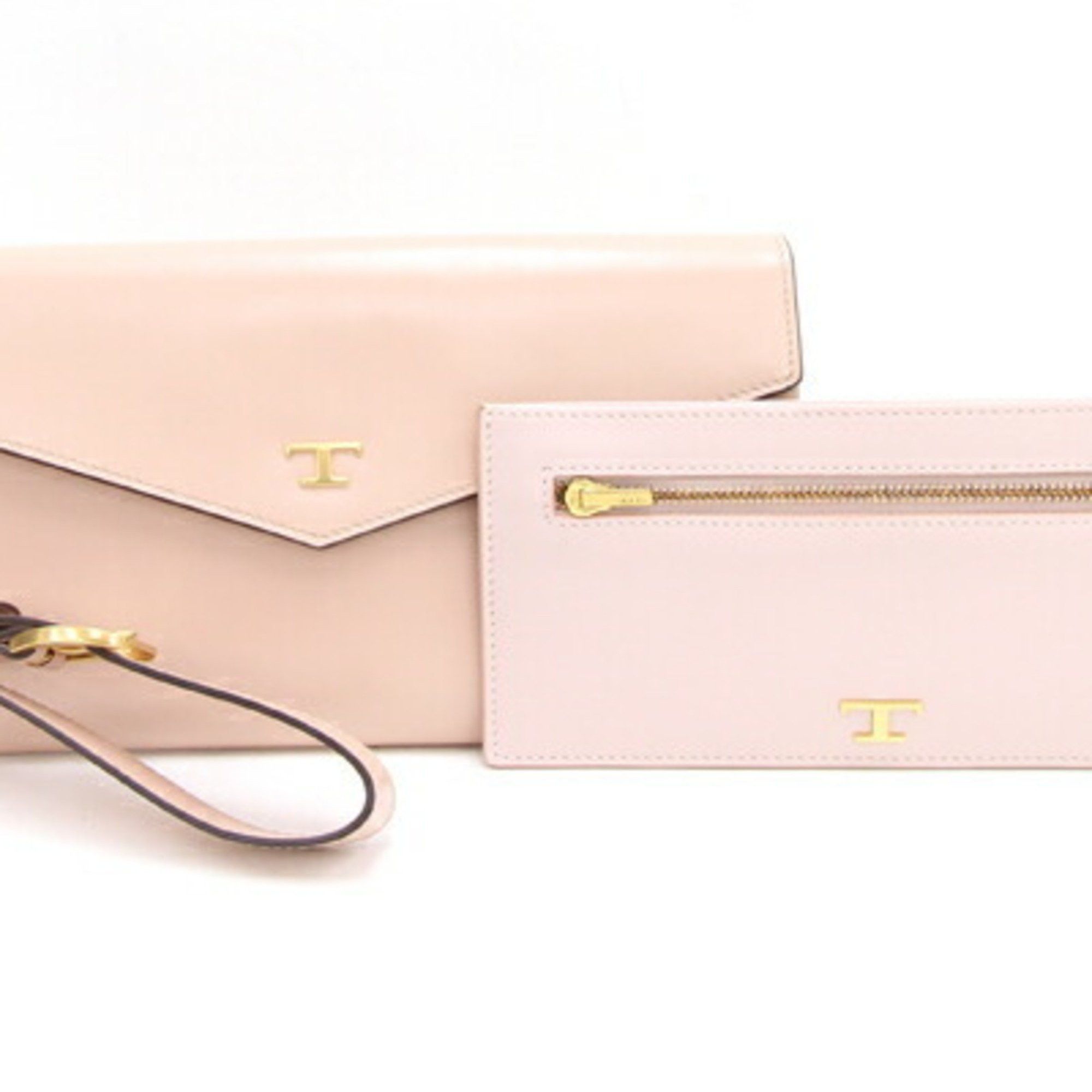 Tod's Tod's Clutch Bag Light Pink Leather Long Wallet Purse Women's TOD'S Size ONE SIZE - 4 Thumbnail