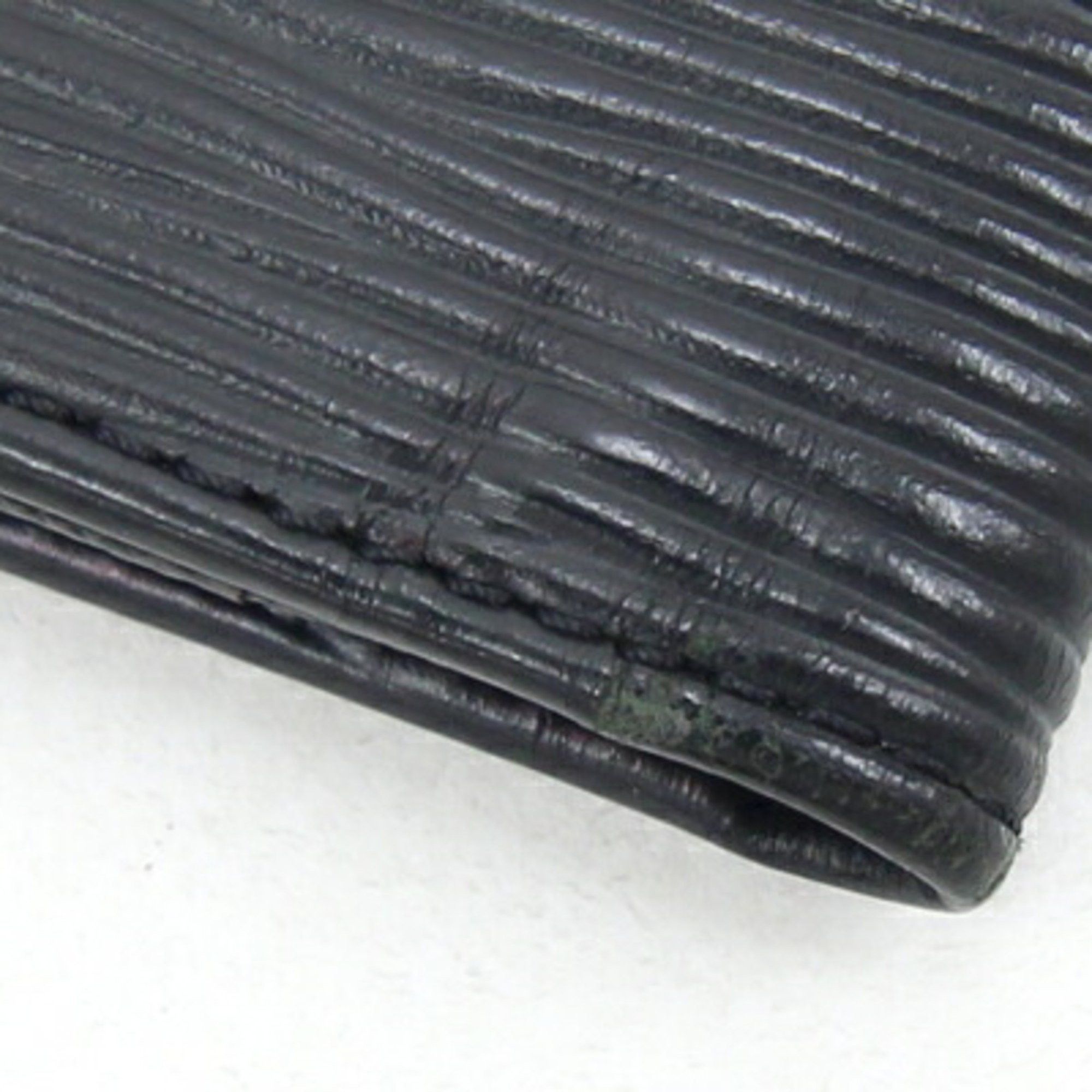 Louis Vuitton Louis Vuitton Bi-fold Long Wallet Epi Porte Carte Credit Yen M63212 Noir Black Gusseted Billfold Men's LOUIS VUITTON Size ONE SIZE - 6 Thumbnail