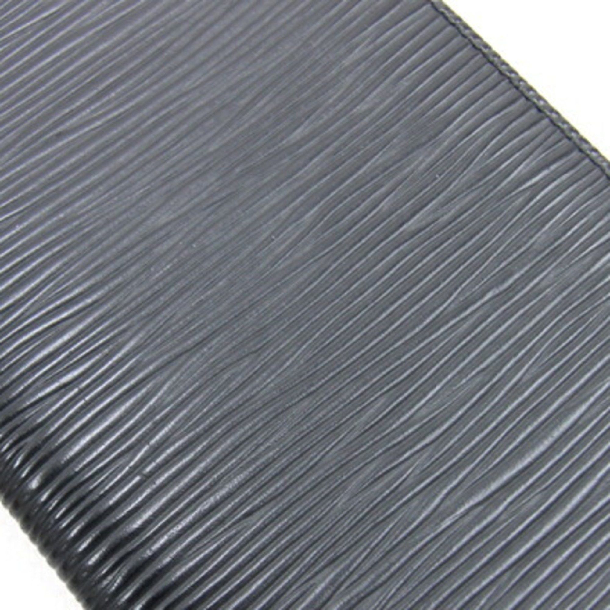 Louis Vuitton Louis Vuitton Bi-fold Long Wallet Epi Porte Carte Credit Yen M63212 Noir Black Gusseted Billfold Men's LOUIS VUITTON Size ONE SIZE - 7 Thumbnail