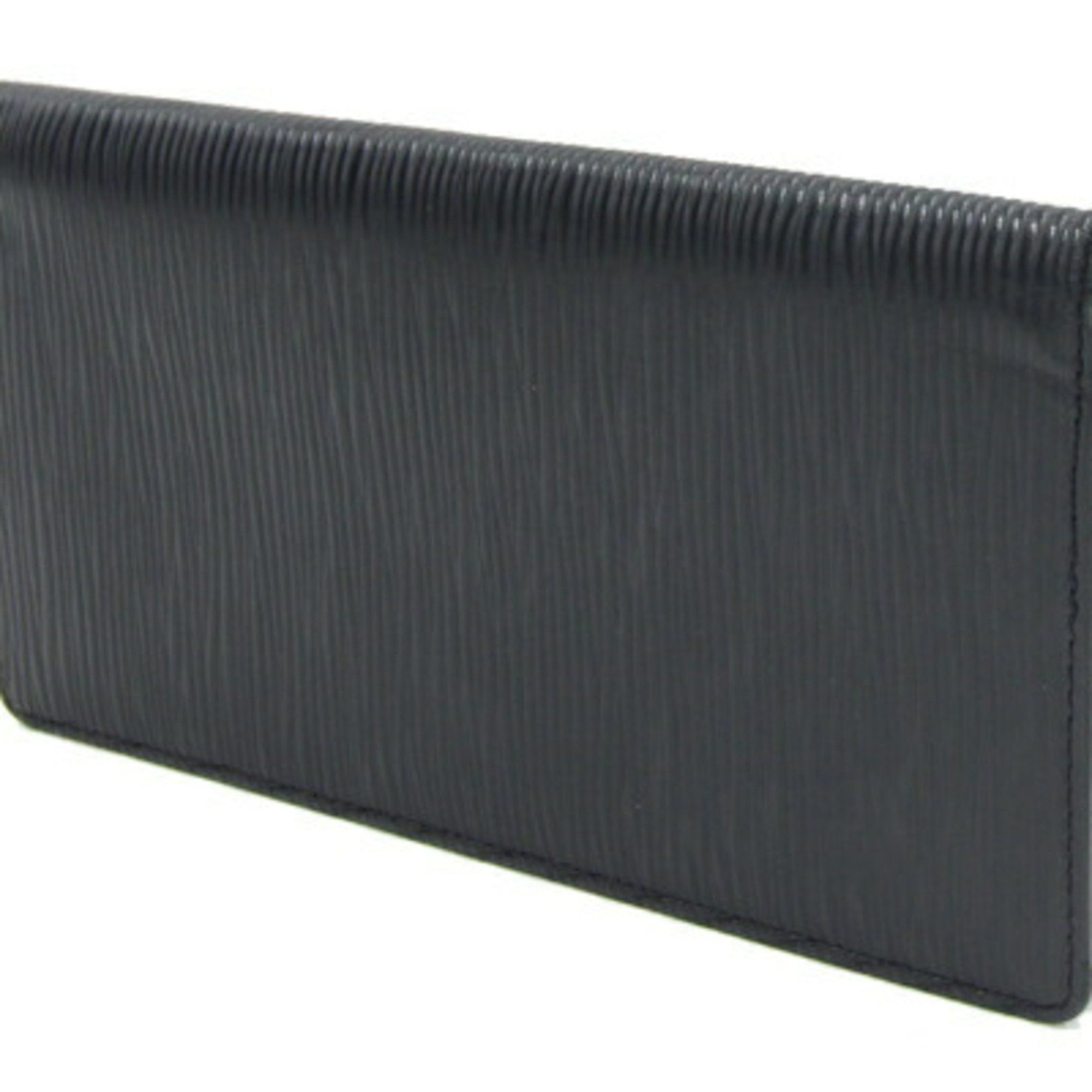 Louis Vuitton Louis Vuitton Bi-fold Long Wallet Epi Porte Carte Credit Yen M63212 Noir Black Gusseted Billfold Men's LOUIS VUITTON Size ONE SIZE - 2 Thumbnail