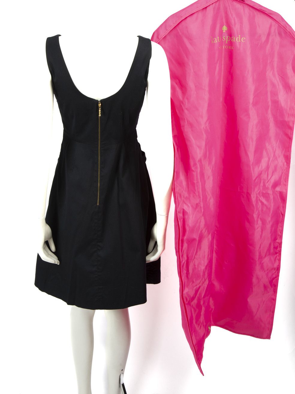 Kate Spade Black Bow Detail Mini Dress Size XS / US 0-2 / IT 36-38 - 3 Thumbnail