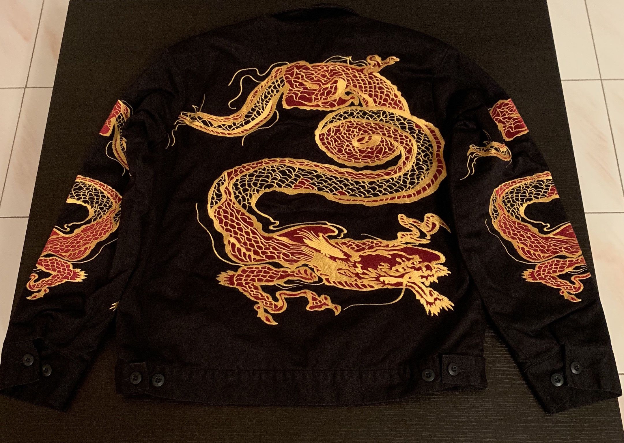 Supreme Supreme Dragon Work Jacket Black Small Size US S / EU 44-46 / 1 - 2 Thumbnail