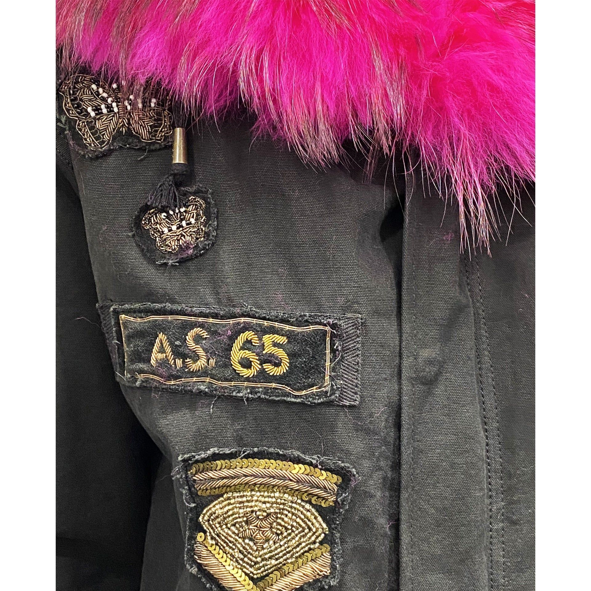 Other As65 Canvas Embellished Parka Jacket Size XXS / US 00 / IT 34 - 3 Thumbnail