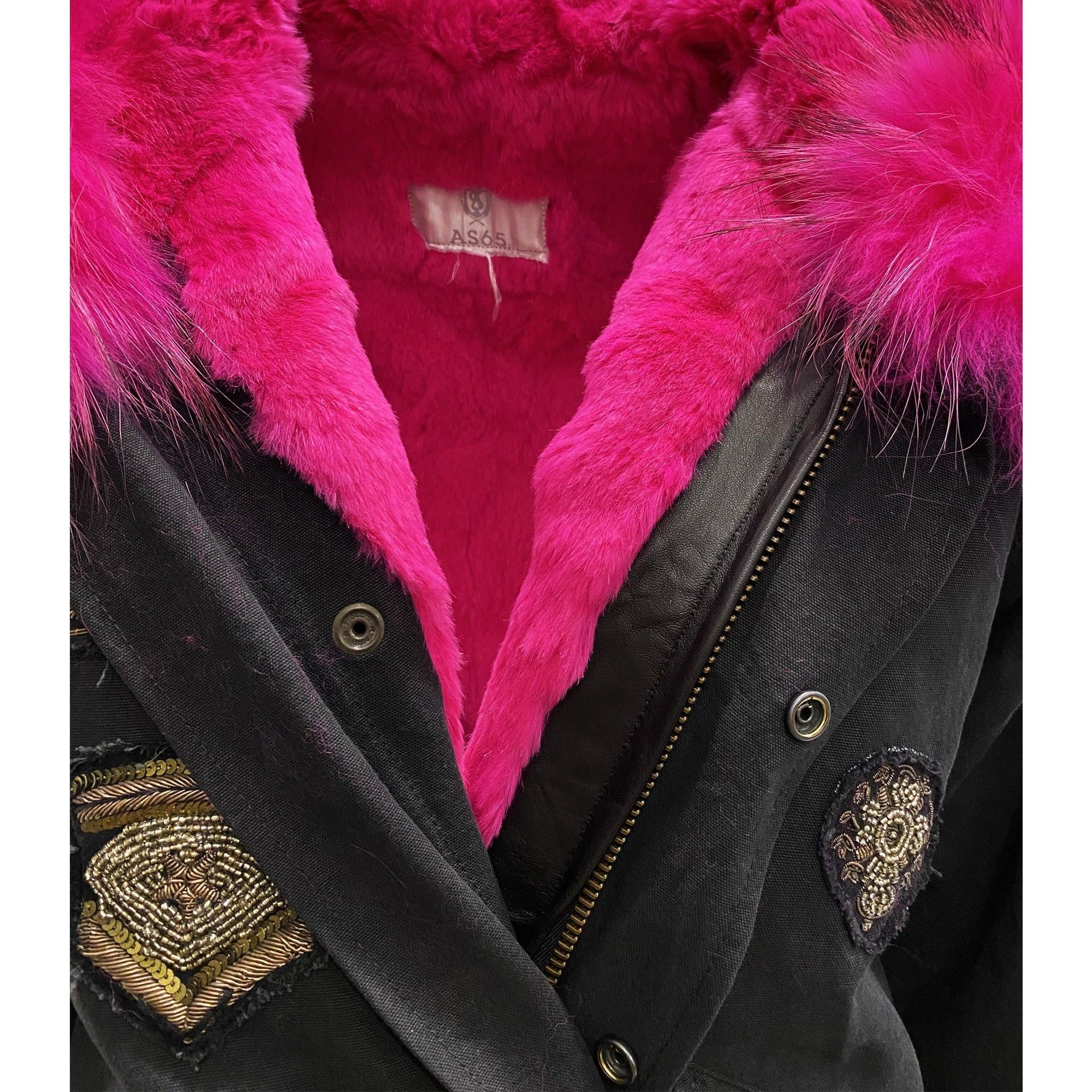 Other As65 Canvas Embellished Parka Jacket Size XXS / US 00 / IT 34 - 4 Thumbnail