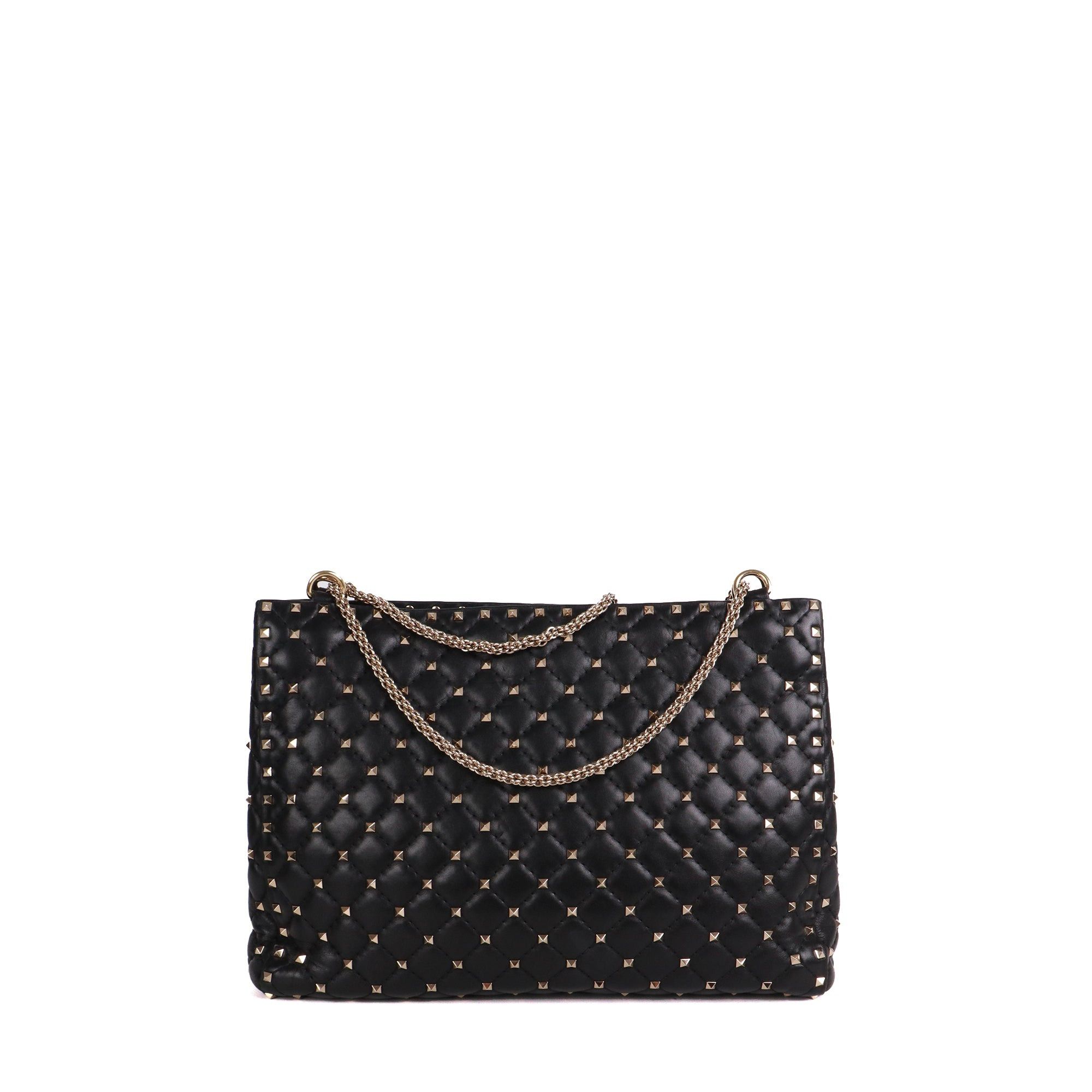 Valentino VALENTINO - Valentino Rockstud tote bag in black leather Size ONE SIZE - 3 Thumbnail
