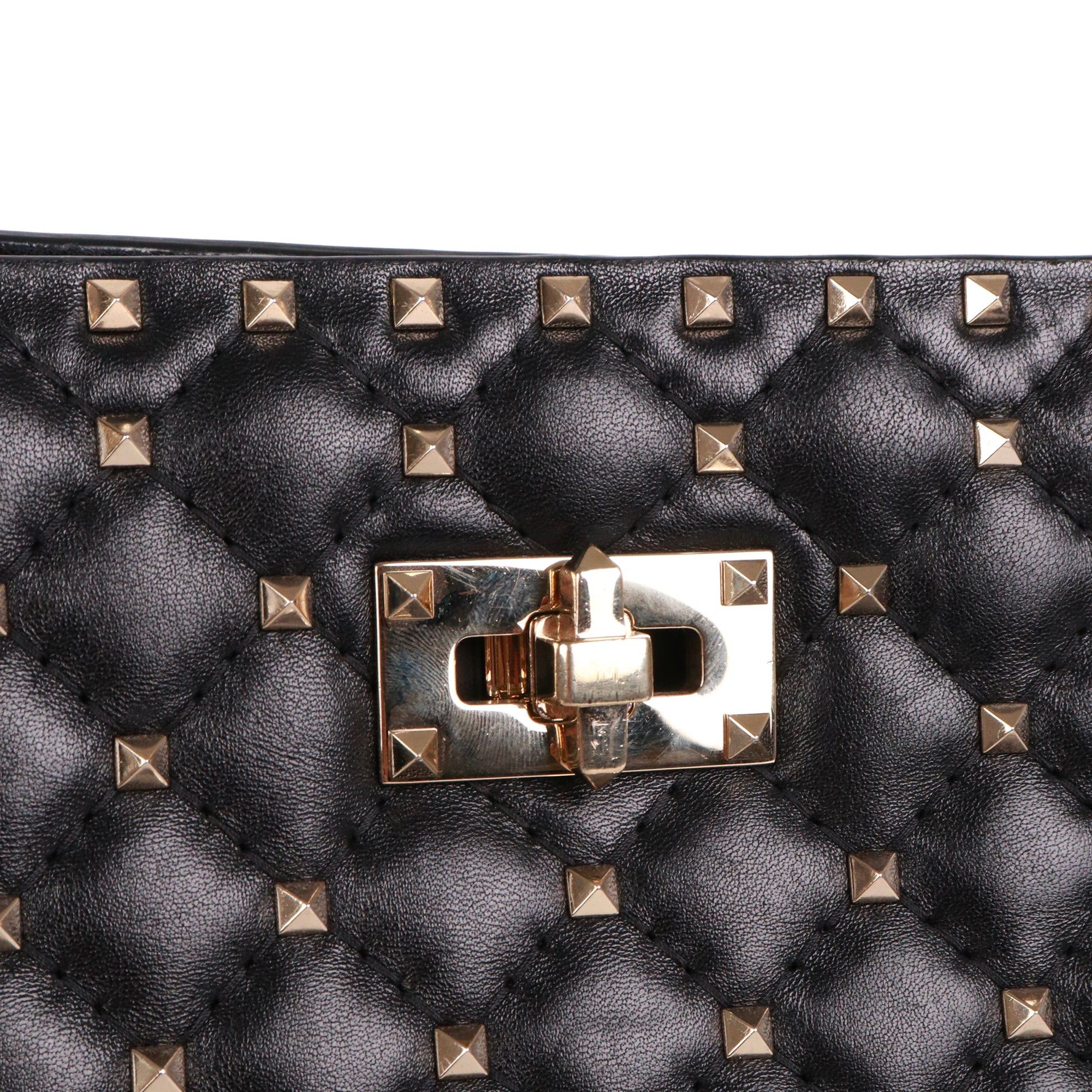 Valentino VALENTINO - Valentino Rockstud tote bag in black leather Size ONE SIZE - 5 Thumbnail