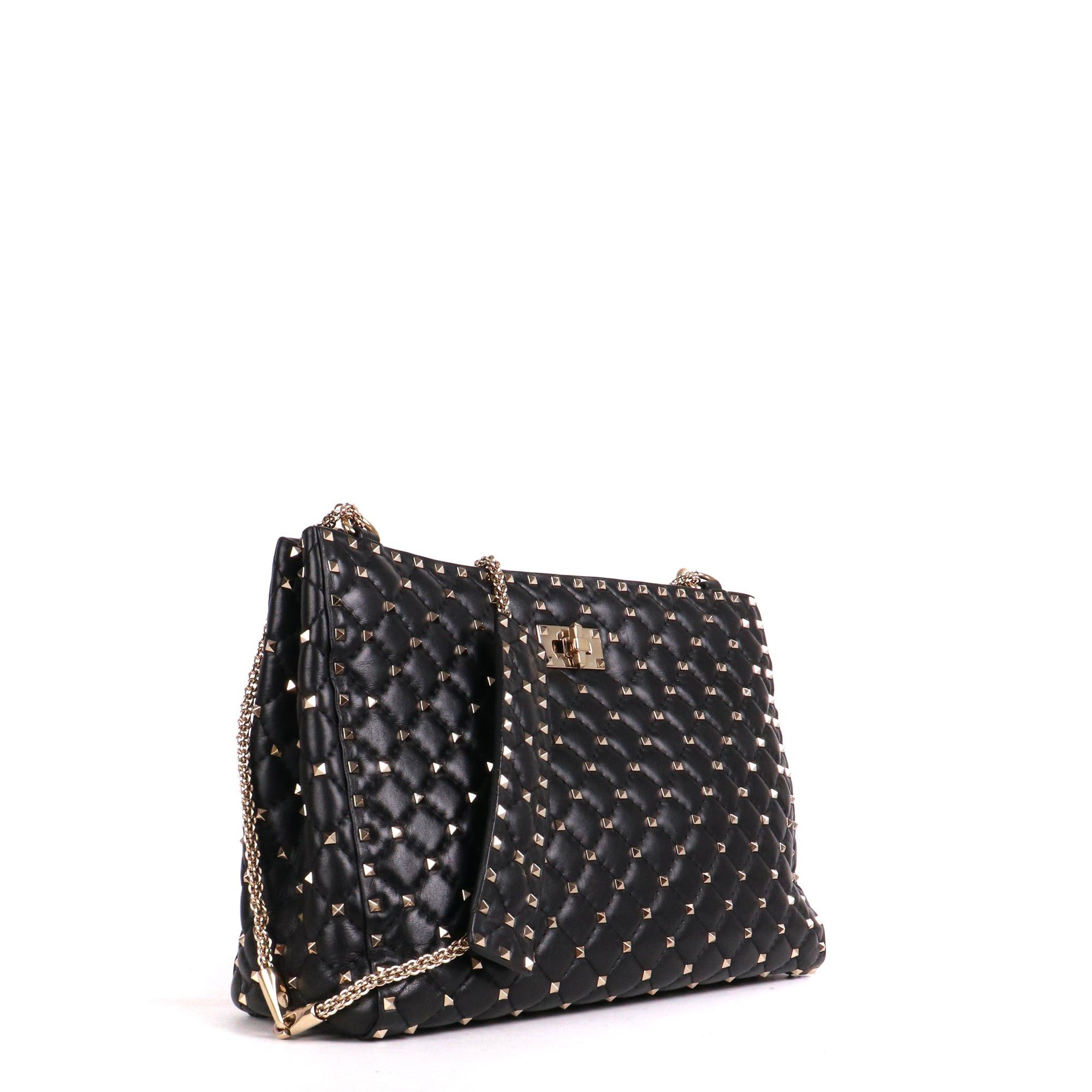 Valentino VALENTINO - Valentino Rockstud tote bag in black leather Size ONE SIZE - 2 Thumbnail