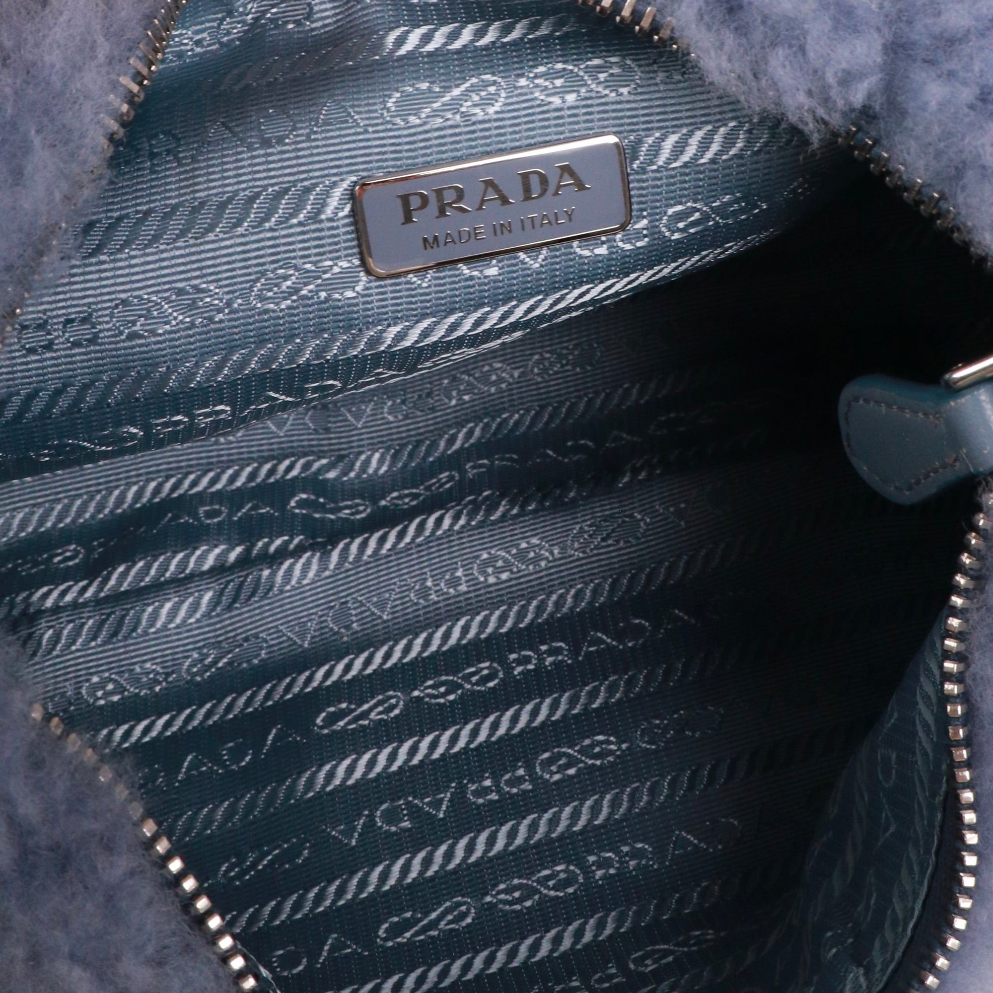 Prada PRADA - Prada Re-Édition 2000 mini shoulder bag in blue wool Size ONE SIZE - 6 Thumbnail