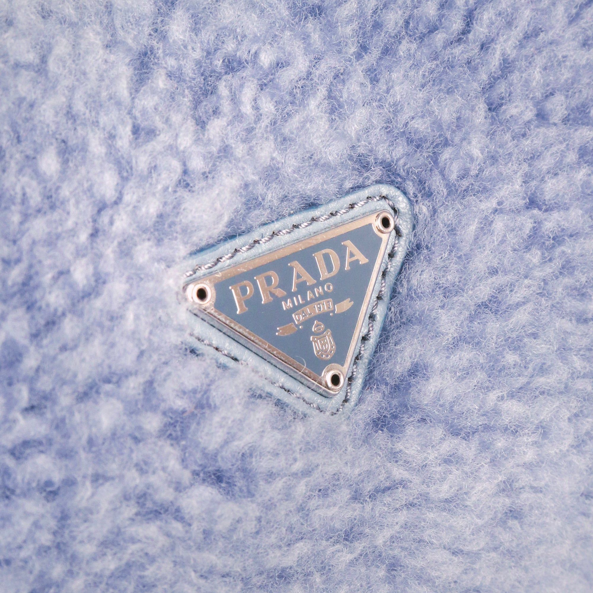 Prada PRADA - Prada Re-Édition 2000 mini shoulder bag in blue wool Size ONE SIZE - 4 Thumbnail