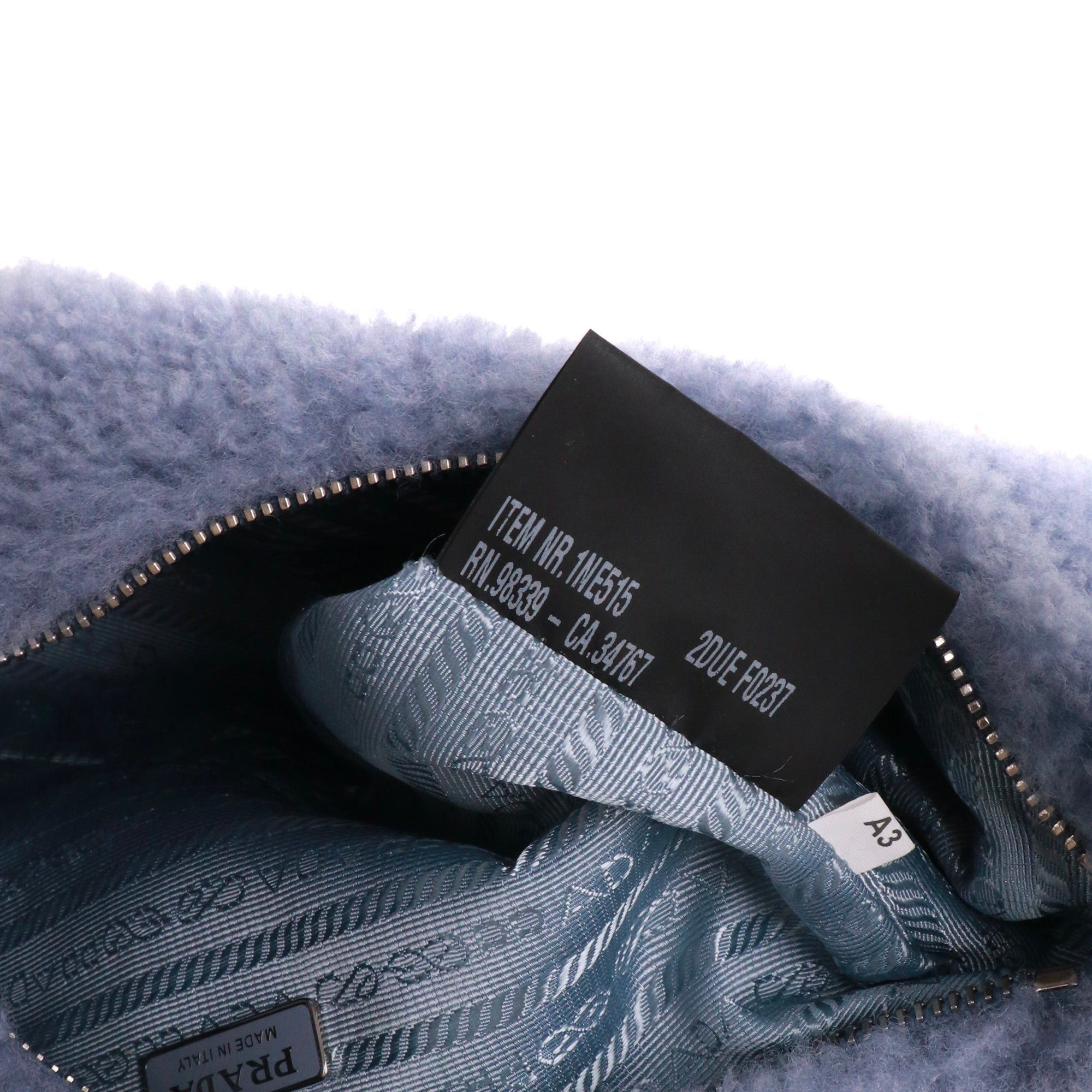 Prada PRADA - Prada Re-Édition 2000 mini shoulder bag in blue wool Size ONE SIZE - 7 Thumbnail