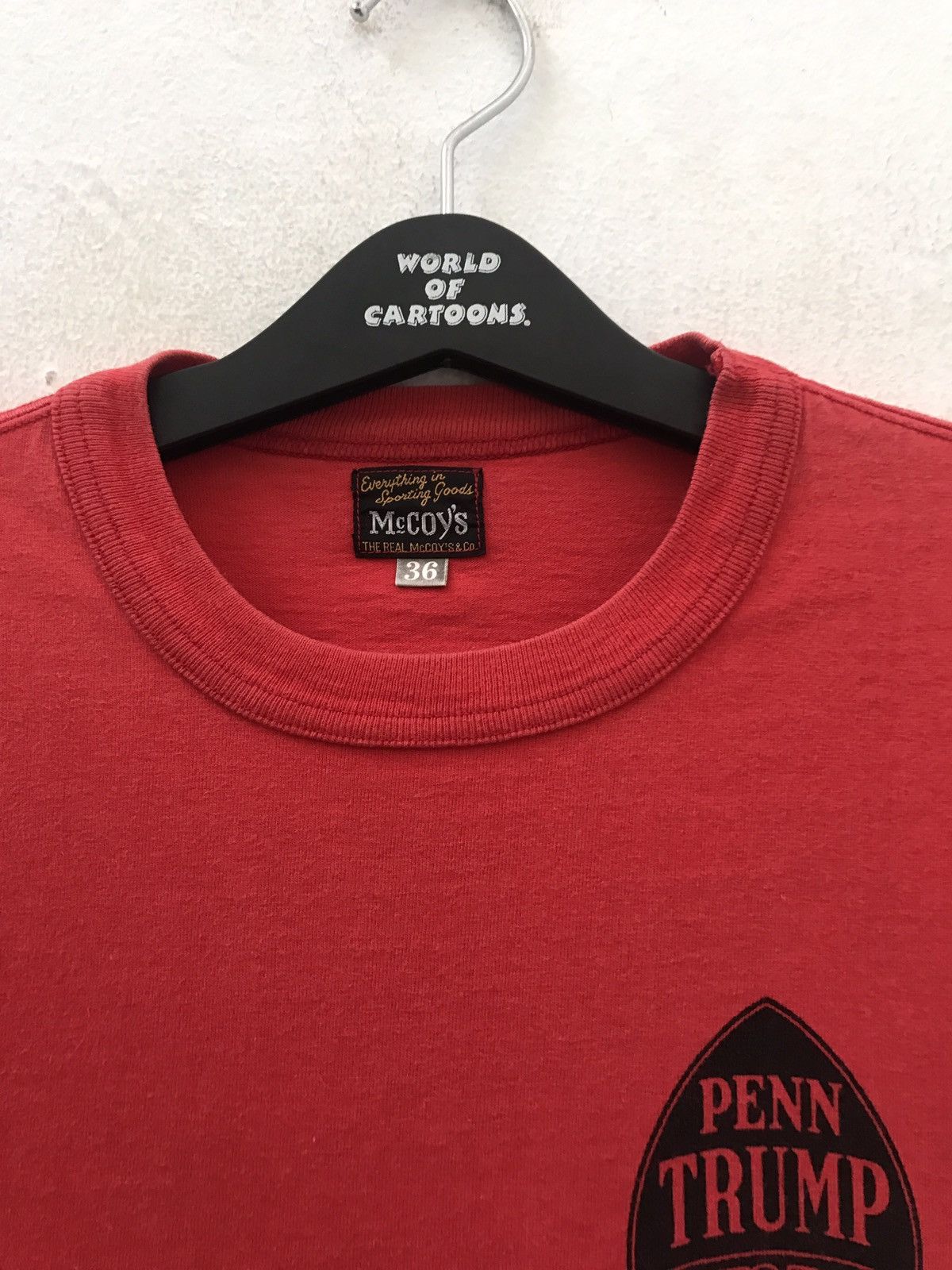 Japanese Brand × The Real McCoy's McCoy's Penn Trump Motoroil Red t shirt Size US S / EU 44-46 / 1 - 4 Thumbnail