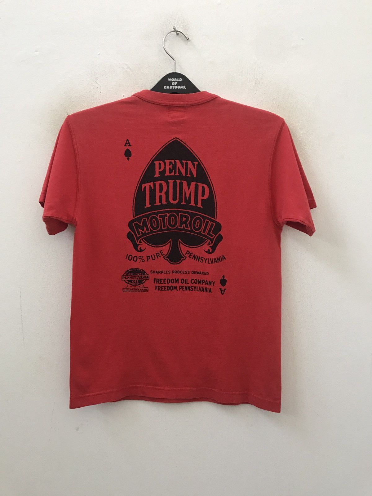 Japanese Brand × The Real McCoy's McCoy's Penn Trump Motoroil Red t shirt Size US S / EU 44-46 / 1 - 1 Thumbnail