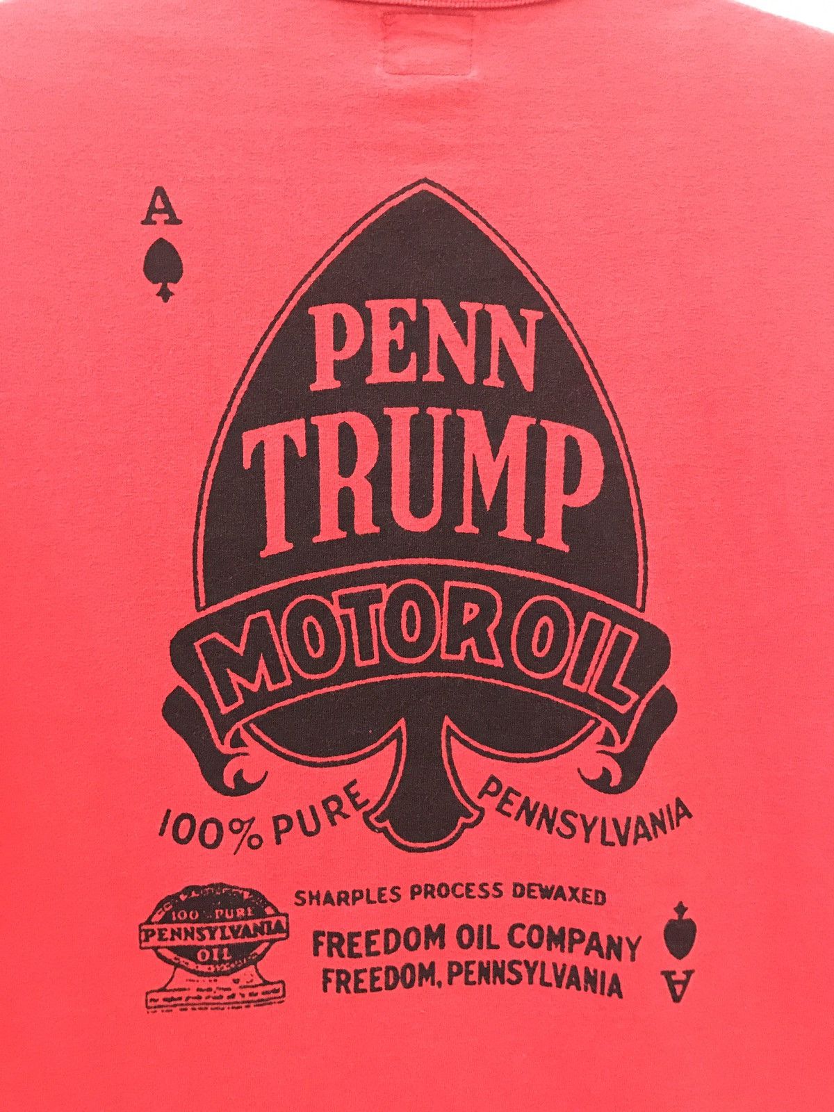 Japanese Brand × The Real McCoy's McCoy's Penn Trump Motoroil Red t shirt Size US S / EU 44-46 / 1 - 2 Thumbnail