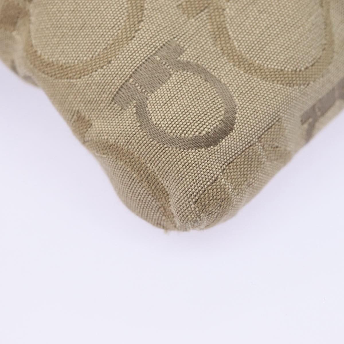 Salvatore Ferragamo Gancini Beige Canvas Shoulder Bag (Pre-Owned) Size ONE SIZE - 5 Thumbnail
