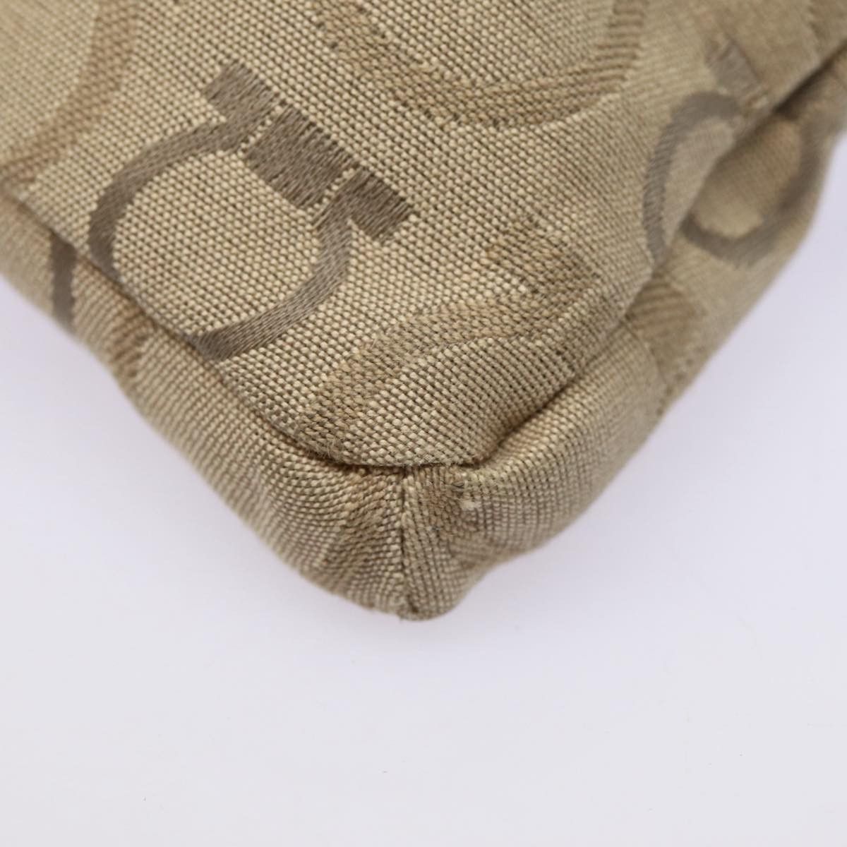 Salvatore Ferragamo Gancini Beige Canvas Shoulder Bag (Pre-Owned) Size ONE SIZE - 20 Thumbnail