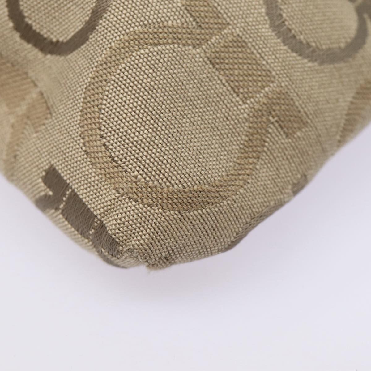 Salvatore Ferragamo Gancini Beige Canvas Shoulder Bag (Pre-Owned) Size ONE SIZE - 19 Thumbnail