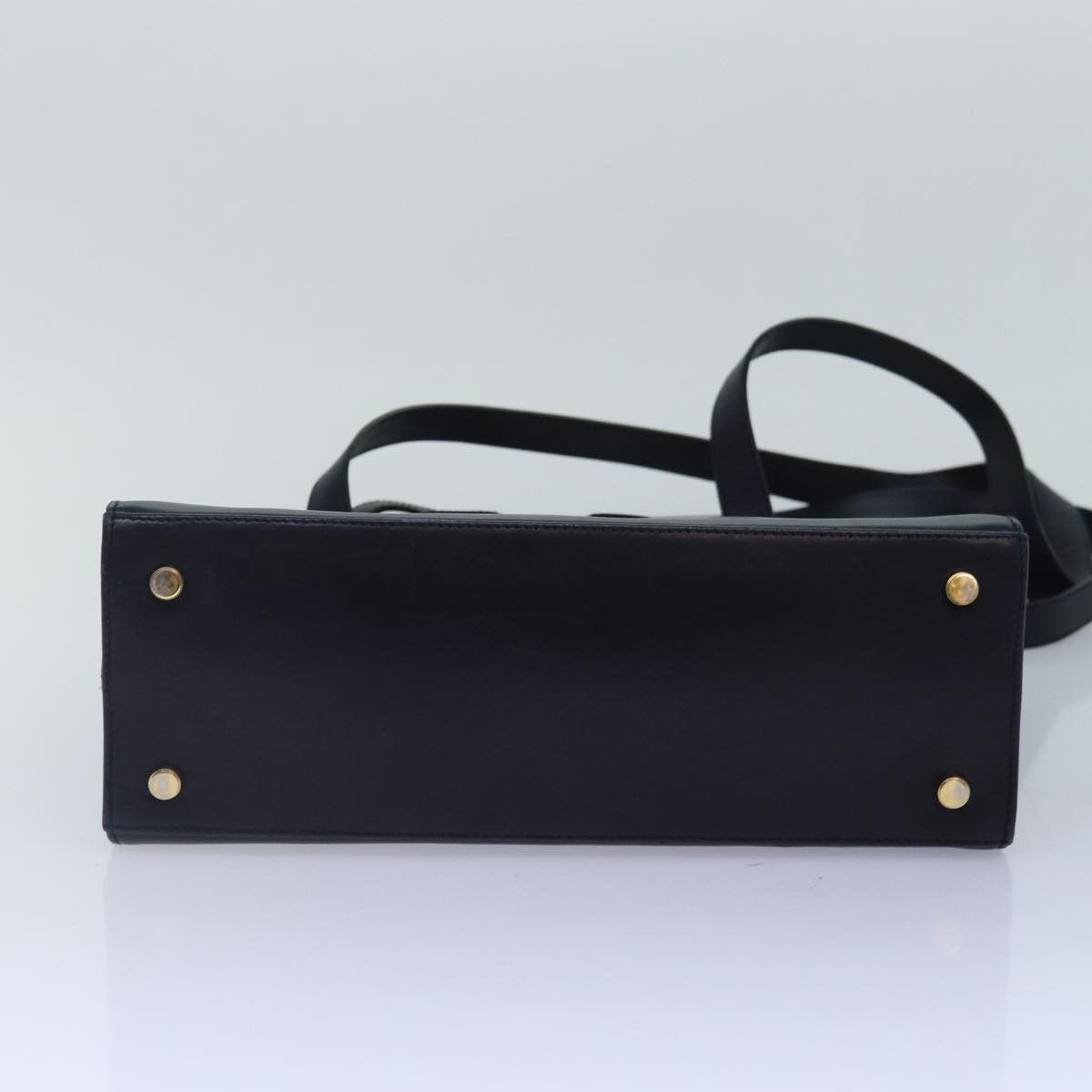 Salvatore Ferragamo Vala Navy Leather Shoulder Bag (Pre-Owned) Size ONE SIZE - 5 Thumbnail