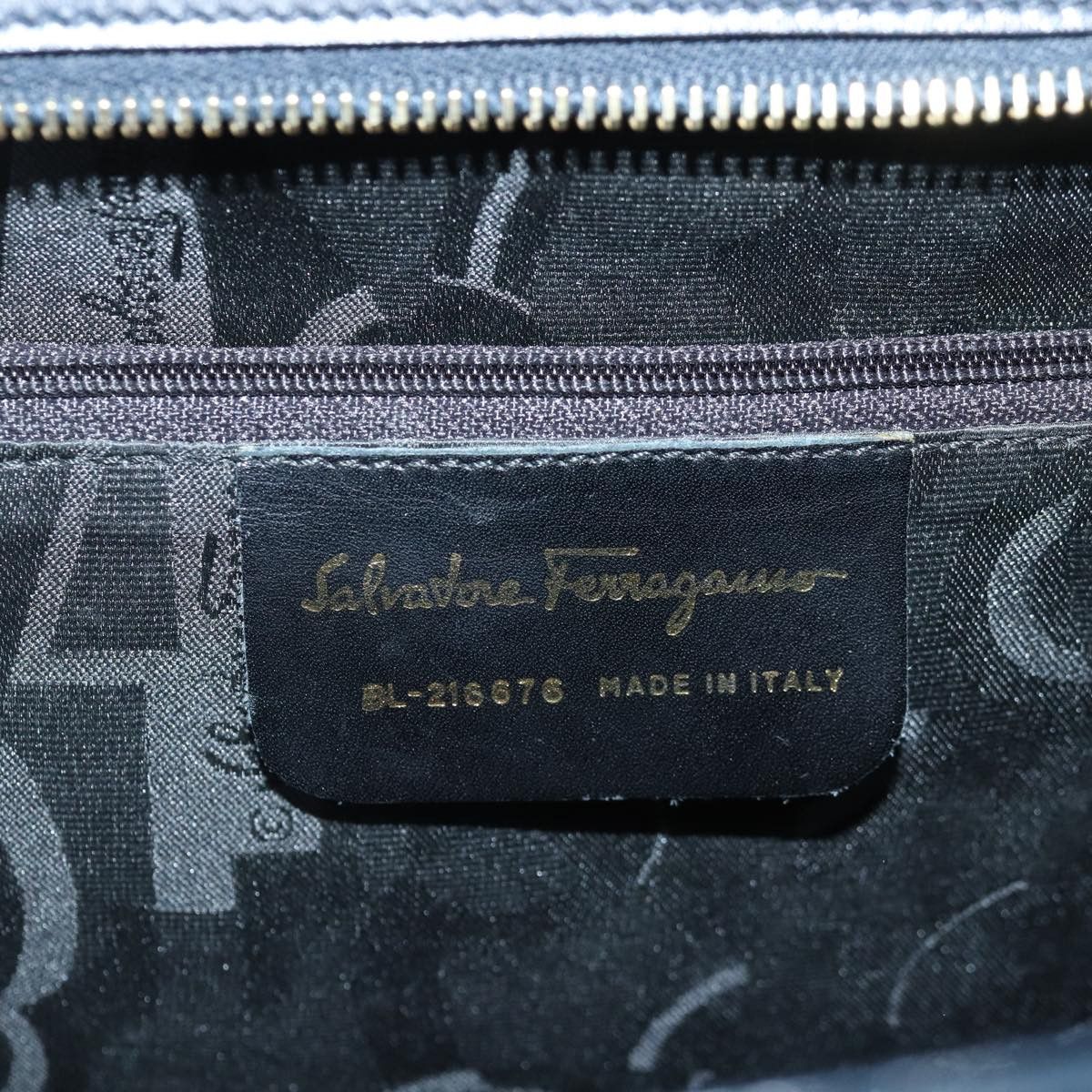 Salvatore Ferragamo Vala Navy Leather Shoulder Bag (Pre-Owned) Size ONE SIZE - 8 Thumbnail