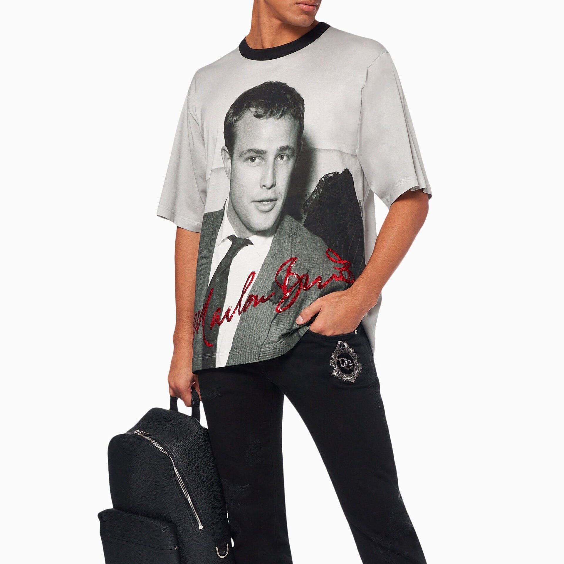 【送料&関税込】Dolce & Gabbana Marlon Brando T-shirt DOLCE & GABBANA Marlon Brando Oversize Cotton T-Shirt White