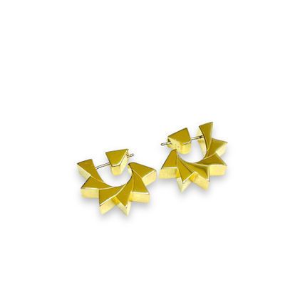 Bottega Veneta Bottega Veneta Window Earrings in yellow gold Size ONE SIZE - 2 Thumbnail