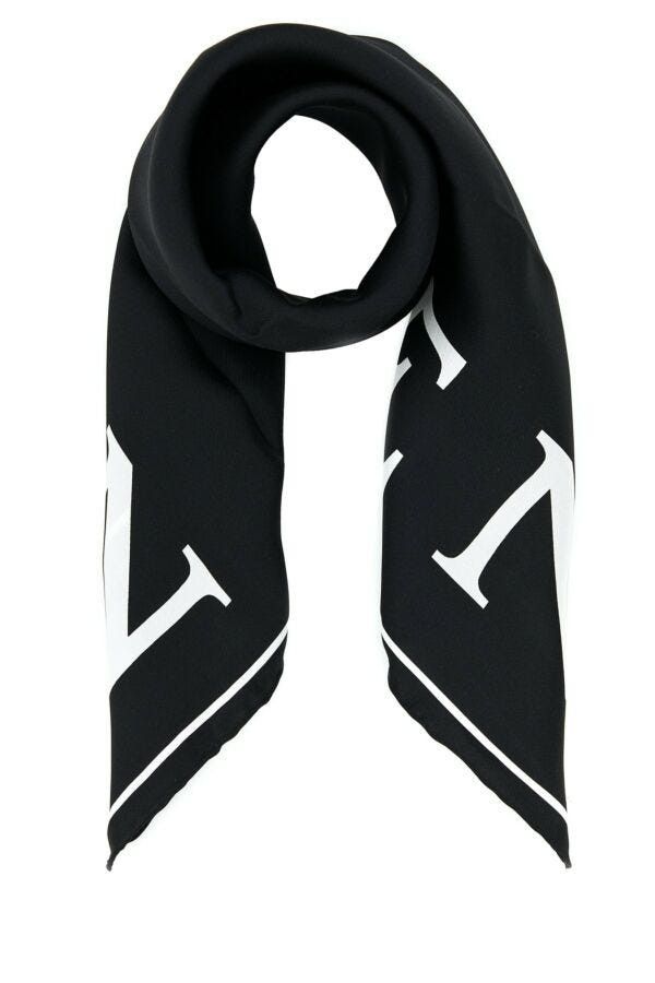 Alexander McQueen Black Silk Foulard Size ONE SIZE - 3 Thumbnail