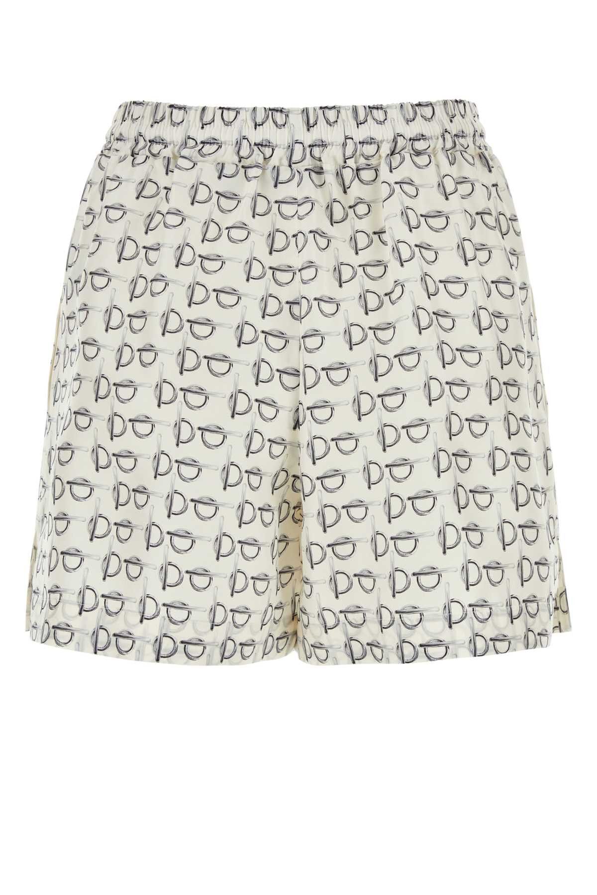 Burberry Printed Silk Shorts Size 26" / US 2 / IT 38 - 2 Thumbnail