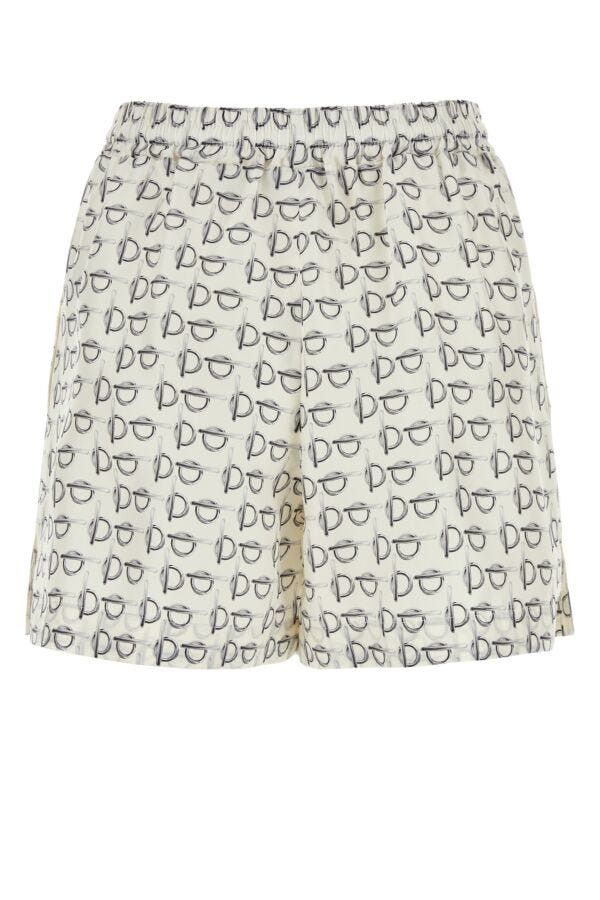 Burberry Printed Silk Shorts Size 26" / US 2 / IT 38 - 4 Thumbnail