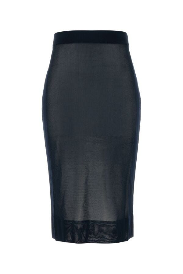 Saint Laurent Paris Navy Blue Viscose Skirt Size S / US 4 / IT 40 - 3 Thumbnail