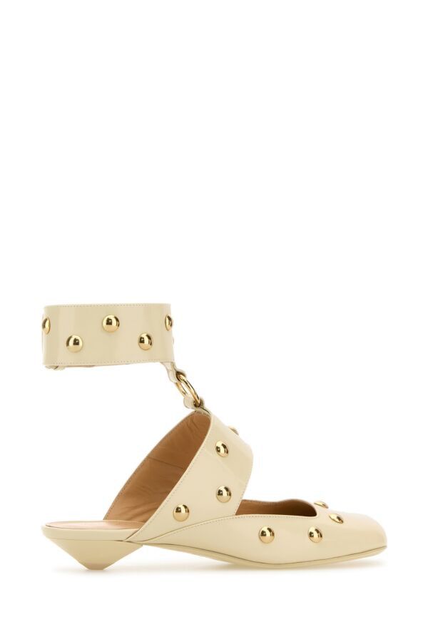 Chloe Ivory Leather Jade Sabot Size US 7 / IT 37 - 5 Thumbnail