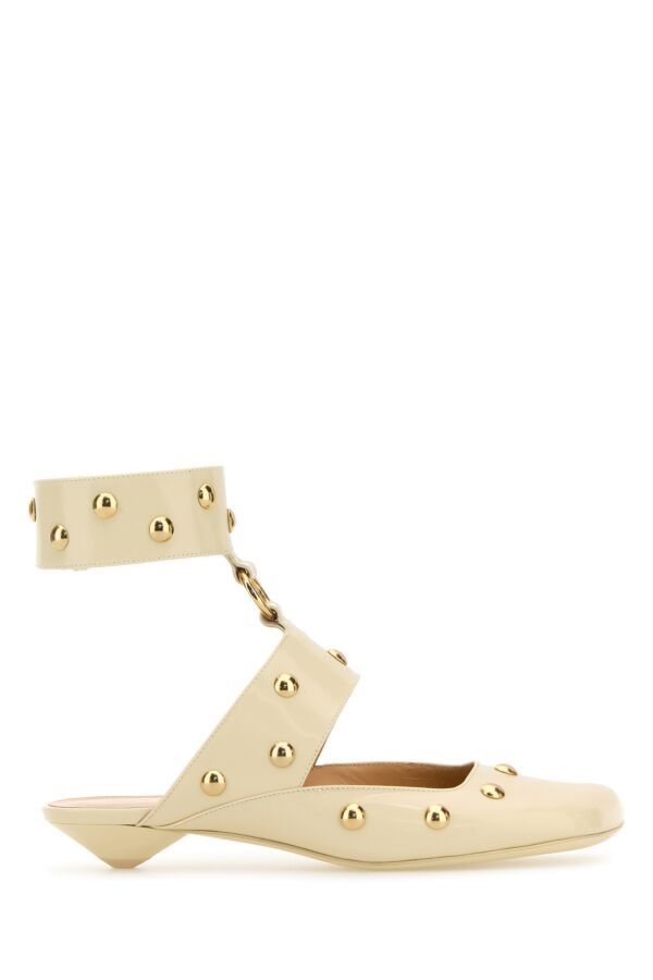 Chloe Ivory Leather Jade Sabot Size US 7 / IT 37 - 3 Thumbnail