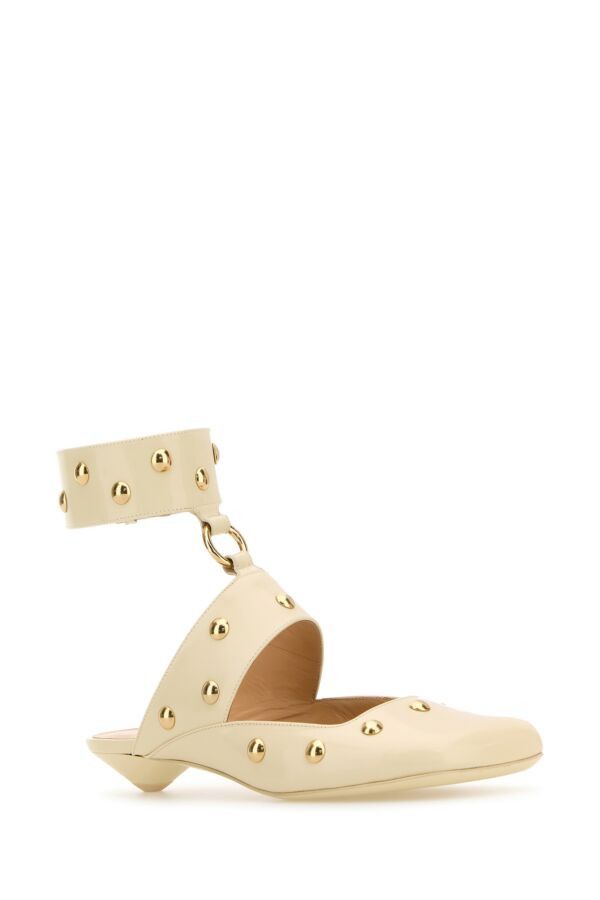 Chloe Ivory Leather Jade Sabot Size US 7 / IT 37 - 4 Thumbnail