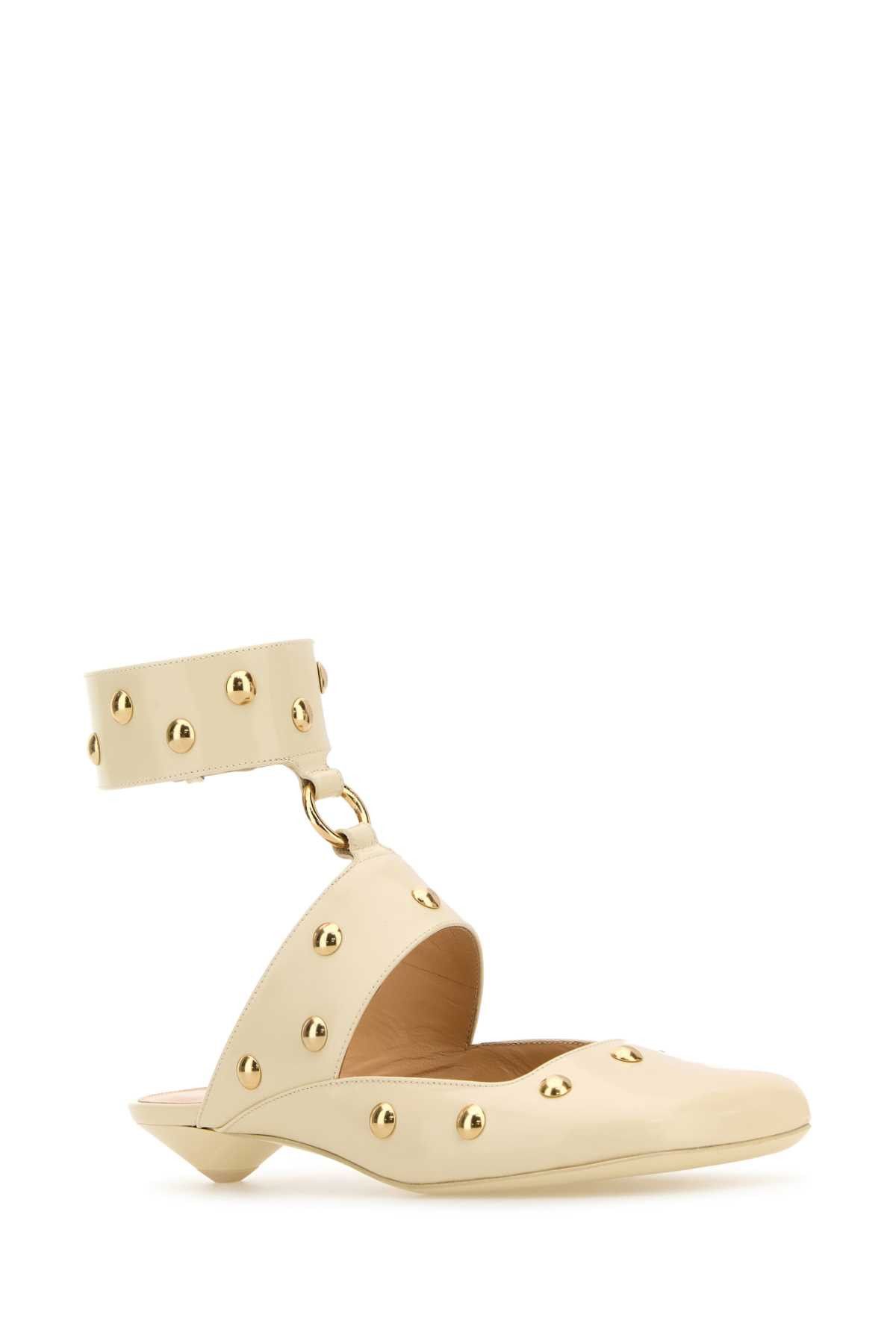 Chloe Ivory Leather Jade Sabot Size US 7 / IT 37 - 2 Thumbnail