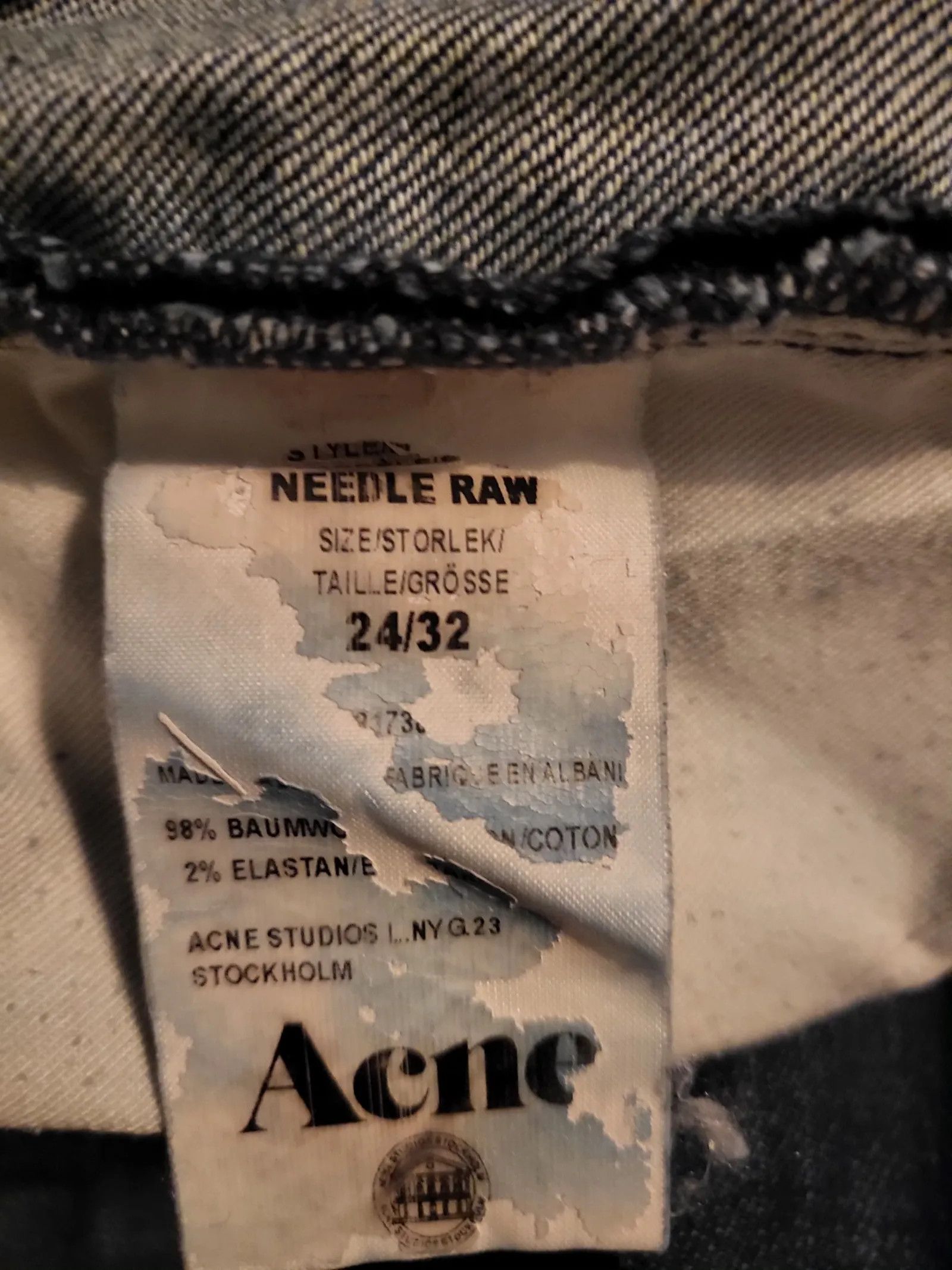 Acne Studios Acne Studios Needle Raw Jeans Size 24" / US 00 / IT 34 - 3 Thumbnail