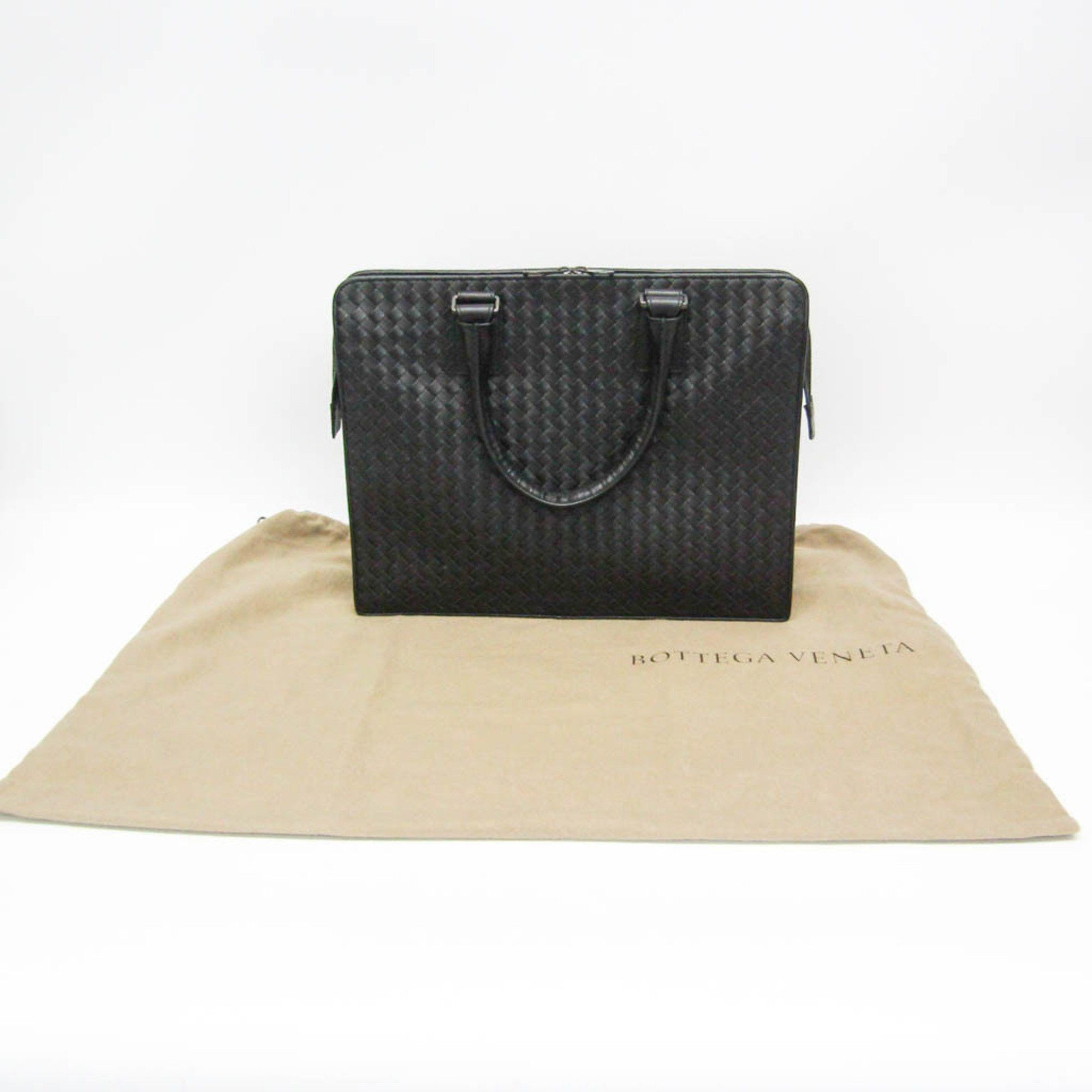Bottega Veneta Bottega Veneta Intrecciato Men's Leather Document Case,Handbag Black Size ONE SIZE - 13 Thumbnail