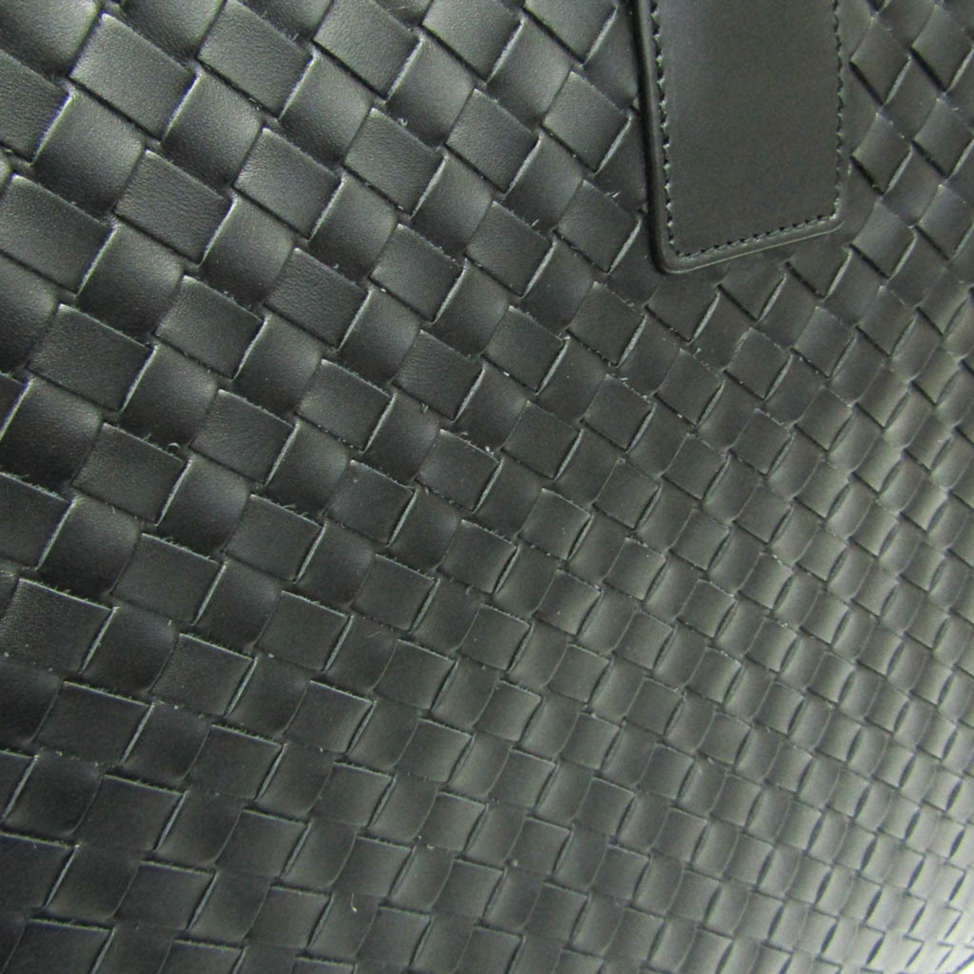 Bottega Veneta Bottega Veneta Intrecciato Men's Leather Document Case,Handbag Black Size ONE SIZE - 5 Thumbnail