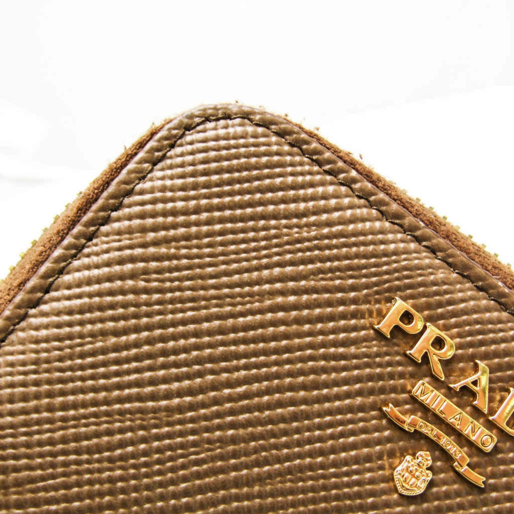 Prada Prada Saffiano Women's Leather Coin Purse/coin Case Brown Size ONE SIZE - 6 Thumbnail