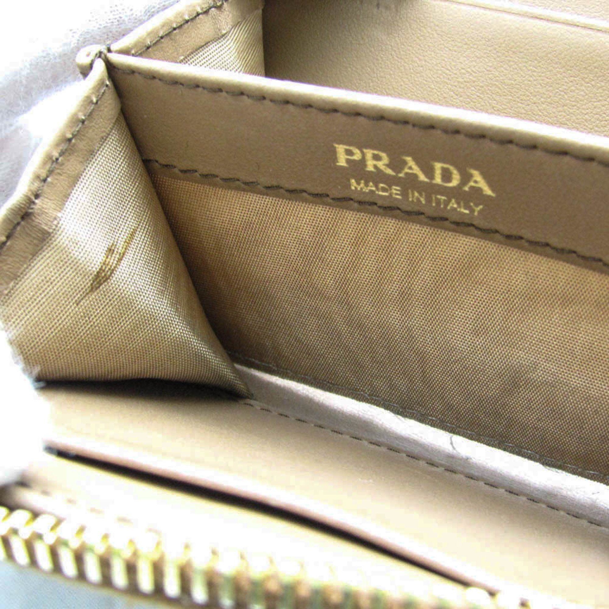 Prada Prada Saffiano Women's Leather Coin Purse/coin Case Brown Size ONE SIZE - 9 Thumbnail