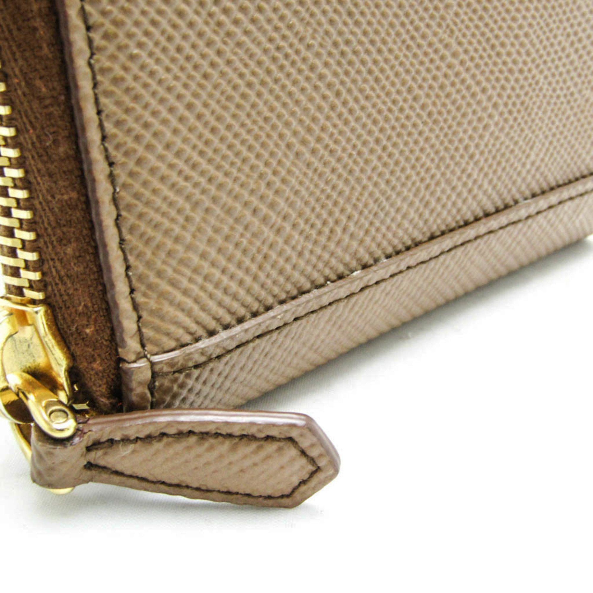 Prada Prada Saffiano Women's Leather Coin Purse/coin Case Brown Size ONE SIZE - 7 Thumbnail