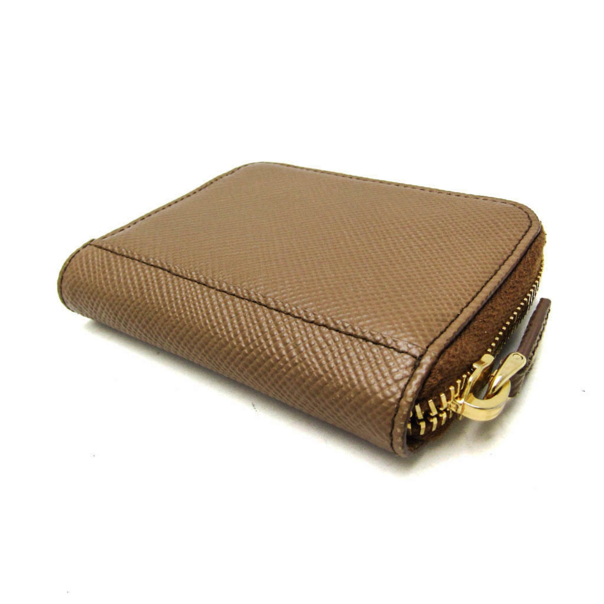 Prada Prada Saffiano Women's Leather Coin Purse/coin Case Brown Size ONE SIZE - 2 Thumbnail